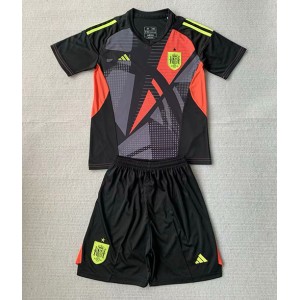 Fotbalové Dres Španělsko Brankářské Dětské Venkovní Oblečení ME 2024 Krátký Rukáv (+ trenýrky)